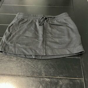 Fabletics PureLuxe Ultra Mini Skirt  Black Drawcord size medium